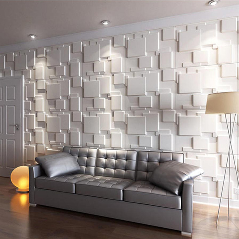 Indoor Panel De Pvc Modern Geometric Villa