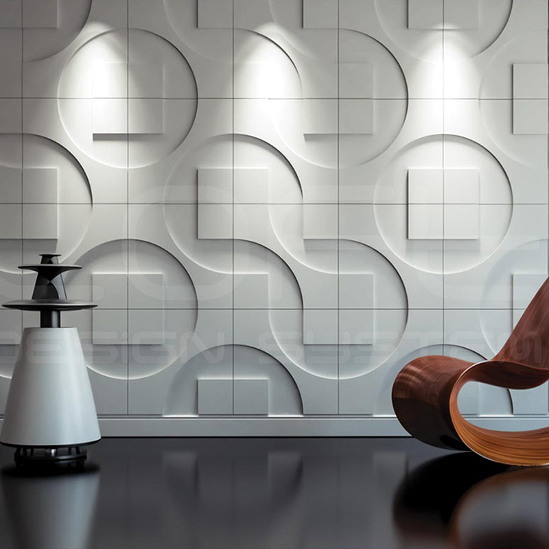 Indoor Panel De Pvc Modern Geometric Villa