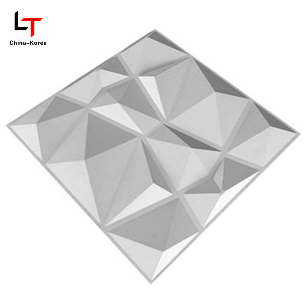Modern 3D PVC Wall Panel/Sticker Interior Waterproof Matt Black Diamond Shape for Living Room Bedroom Wall Decoration Waterproof