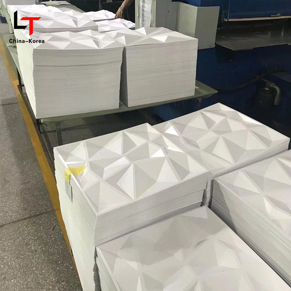 Modern 3D PVC Wall Panel/Sticker Interior Waterproof Matt Black Diamond Shape for Living Room Bedroom Wall Decoration Waterproof