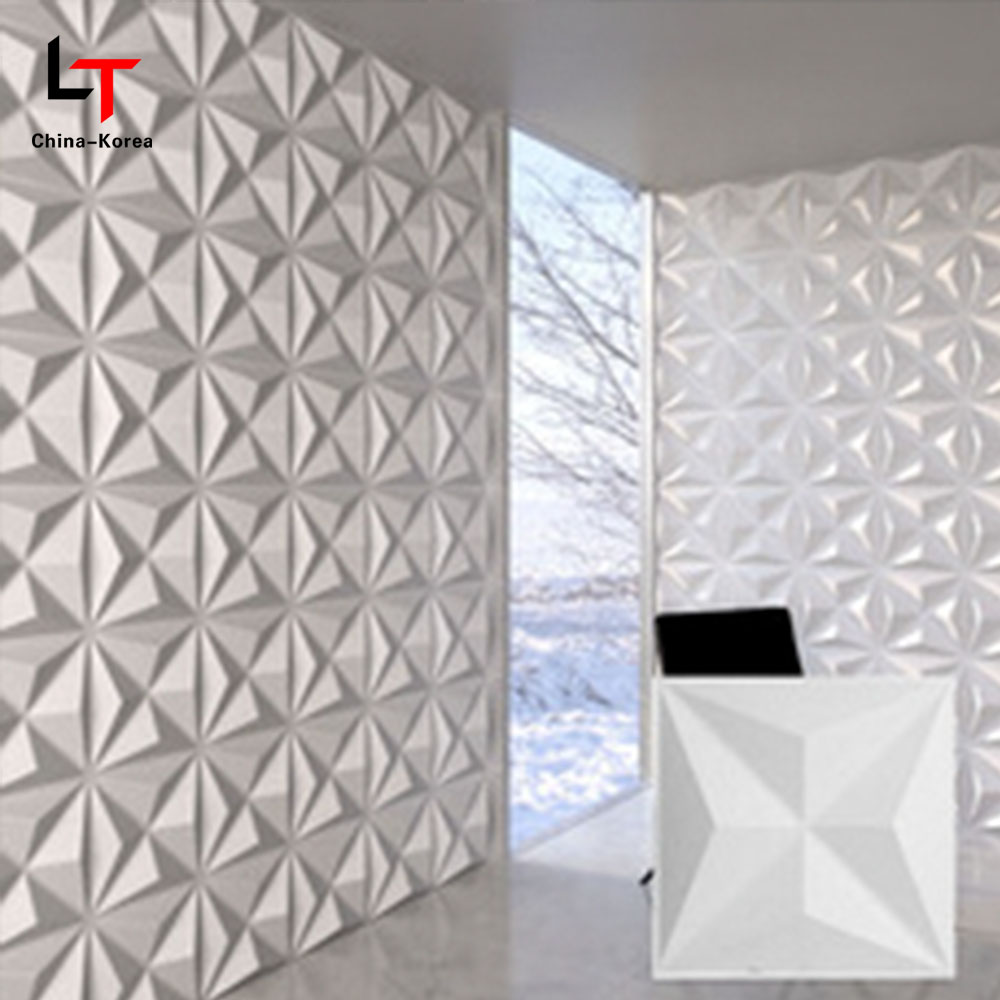 Modern 3D PVC Wall Panel/Sticker Interior Waterproof Matt Black Diamond Shape for Living Room Bedroom Wall Decoration Waterproof