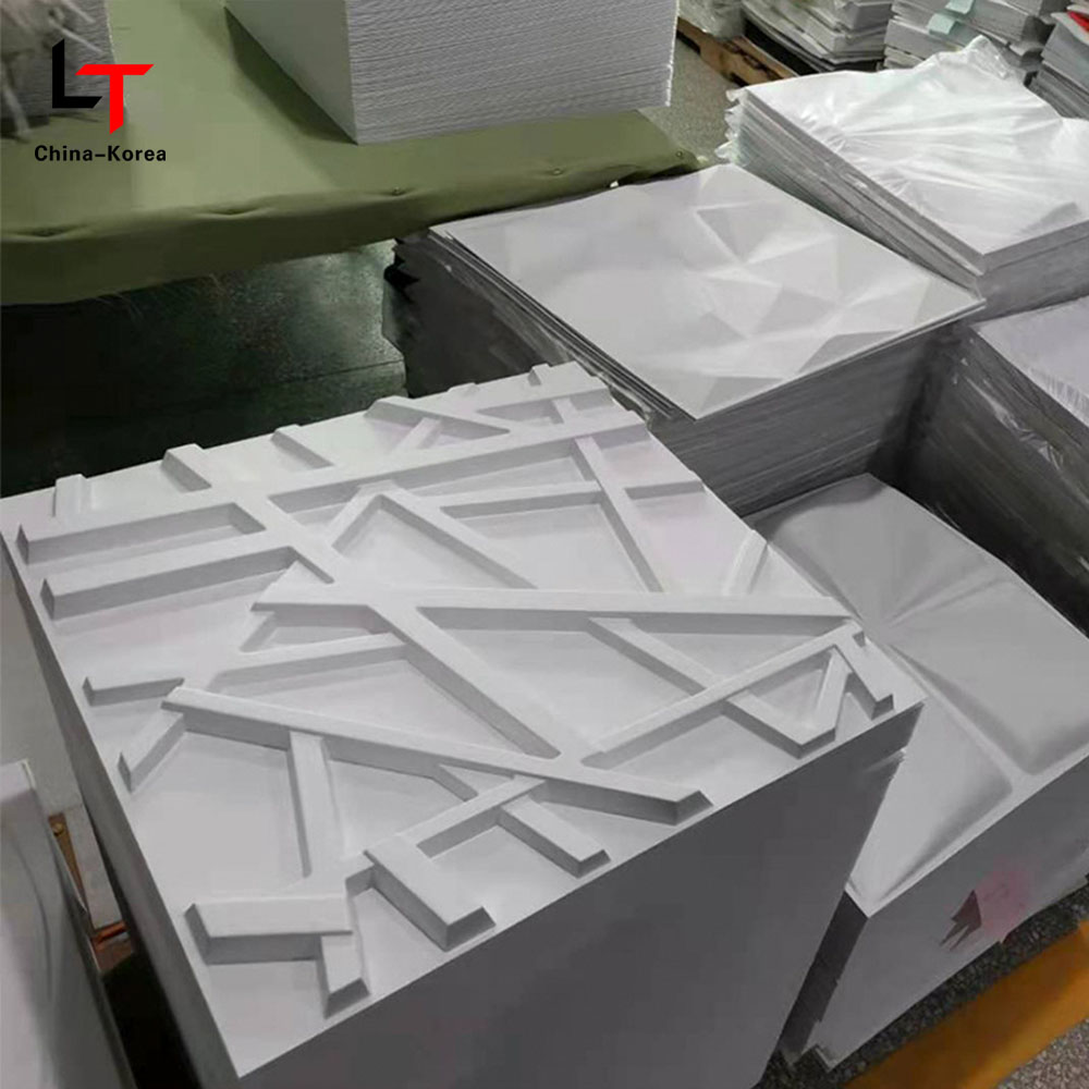 Modern 3D PVC Wall Panel/Sticker Interior Waterproof Matt Black Diamond Shape for Living Room Bedroom Wall Decoration Waterproof