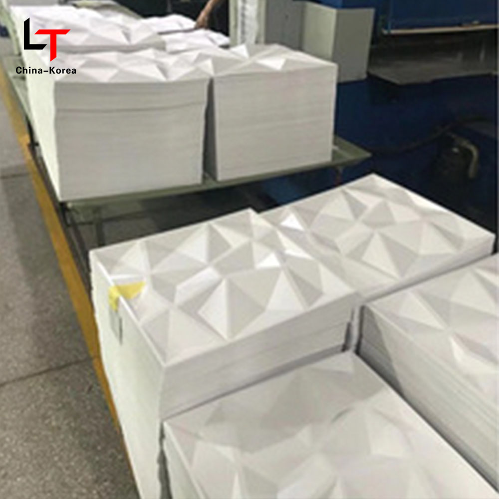 Modern 3D PVC Wall Panel/Sticker Interior Waterproof Matt Black Diamond Shape for Living Room Bedroom Wall Decoration Waterproof