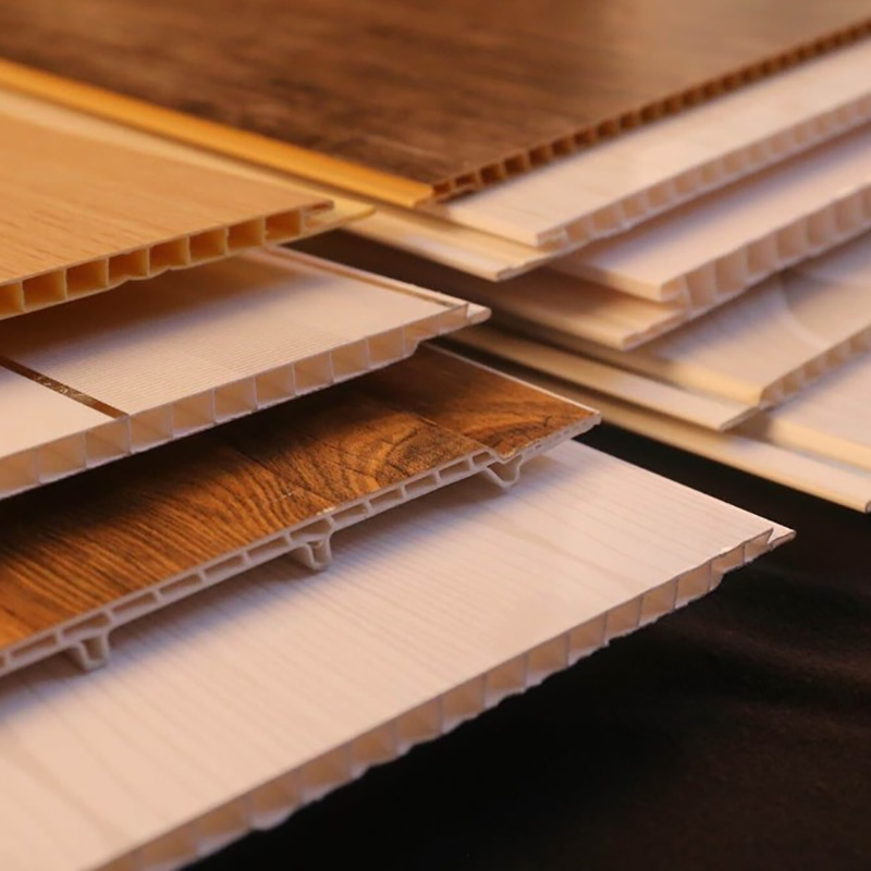 Eco-Friendly Bamboo Wood Fiber Integrated Wall Panel 600x9mm PVC WPC Durable Versatile Modern Interior Design Easy Installation