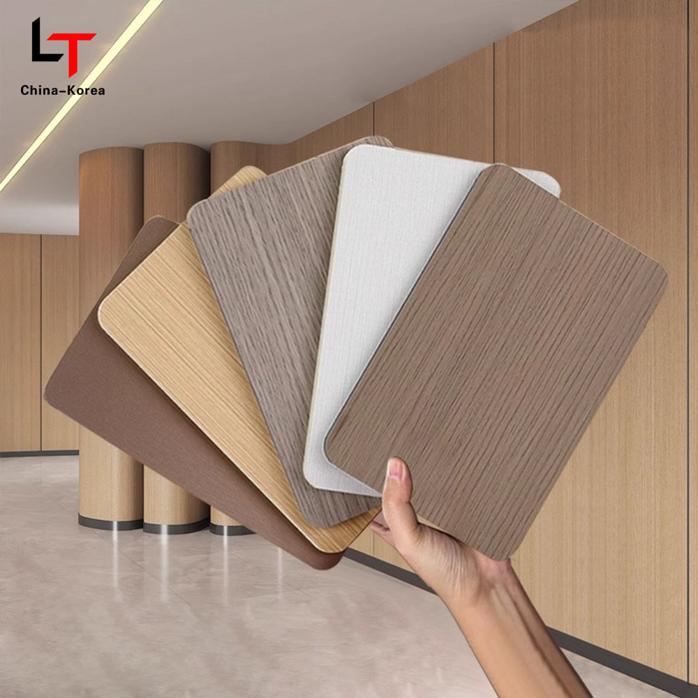 1220×2440mm Eco-Friendly PVC Wood Veneer Grain Decorative wall Panels for Indoor Wall Cladding Waterproof Scratch-Resistentes Securus Install