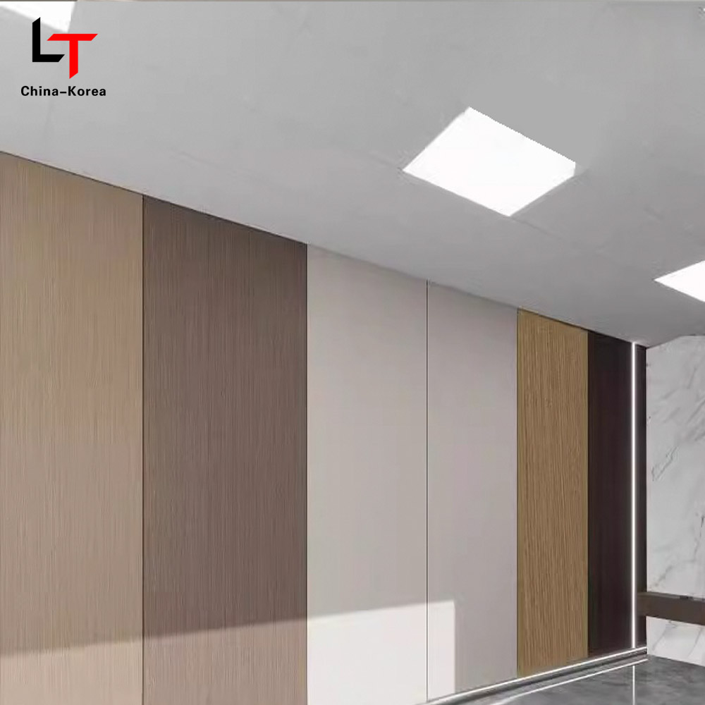 1220×2440mm Eco-Friendly PVC Wood Veneer Grain Decorative wall Panels for Indoor Wall Cladding Waterproof Scratch-Resistentes Securus Install