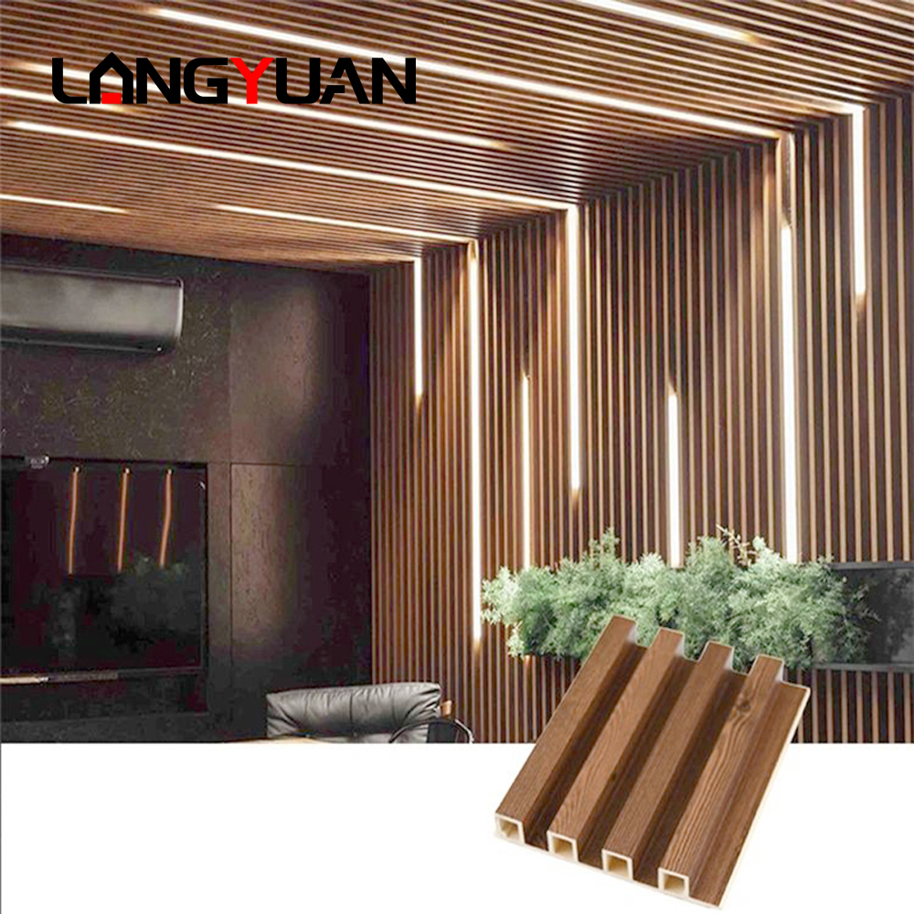 Indoor WPC Wall Panel Wood Plastic Compositum Wall board Cladding Waterproof Soundproof and Fireproof for Gym Application Home Interior Decoration