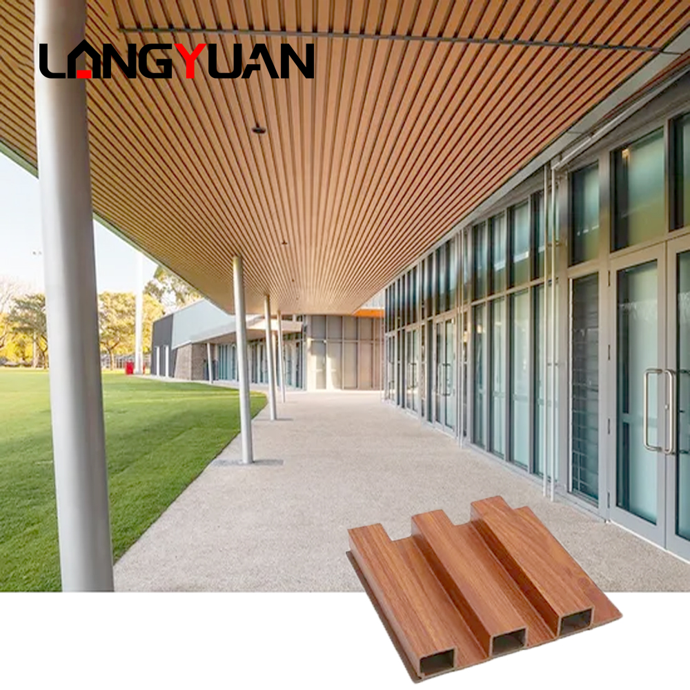 Indoor WPC Wall Panel Wood Plastic Compositum Wall board Cladding Waterproof Soundproof and Fireproof for Gym Application Home Interior Decoration