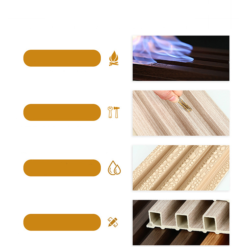 Indoor WPC Wall Panel Wood Plastic Compositum Wall board Cladding Waterproof Soundproof and Fireproof for Gym Application Home Interior Decoration