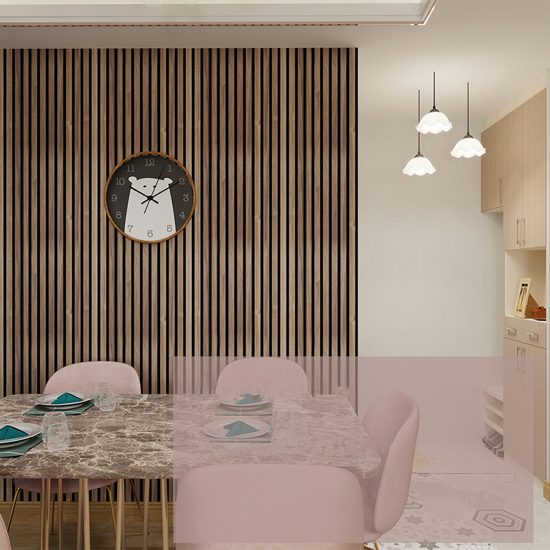 WPC Wall Decoration Akupanel 3D Design Interior Polyester Acoustic Panels Wooden Sound Isolation Slat Acoustic Wall Panels