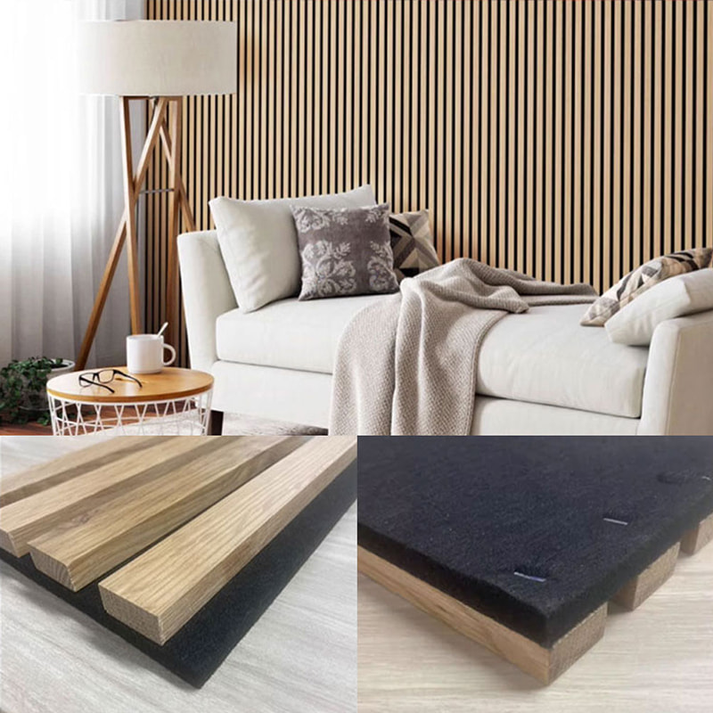 Modern Interior WPC Acoustic Wall Panels Decorative Interlocking Design Soundproof Fireproof Sound-Absorbing Exterior Grille Grade