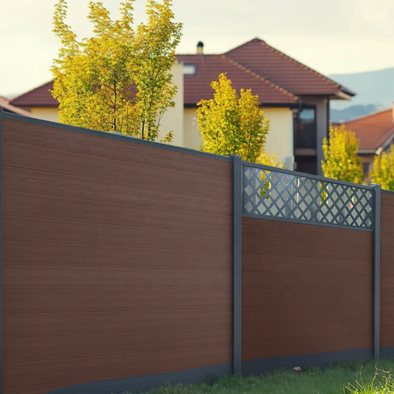 Wood Plastic Composite Wpc Fence Home Garden Courtyard Fence Panels Melior quam Vinyl Pvc Fence Waterproof Outdoor Privacy Board Hdpe