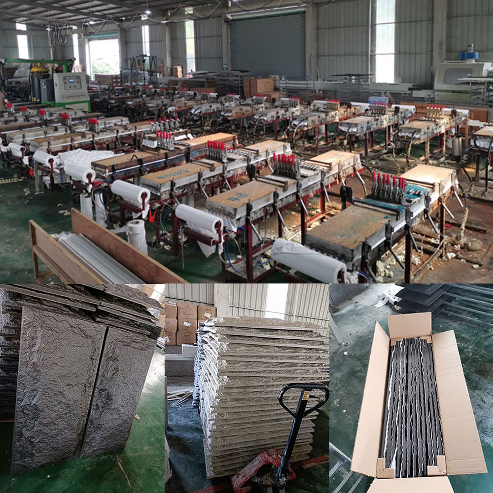 60* 30cm Veneer Ornamentum Sheet Decor Faux Polyurethane Pu Stone Wall Panel Artificialis Stonee for Home