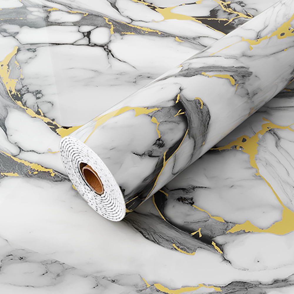 Marble Wallpaper Roll PVC Self Adhesive Waterproof Interior Home Decoration Marble Sheet Sticker