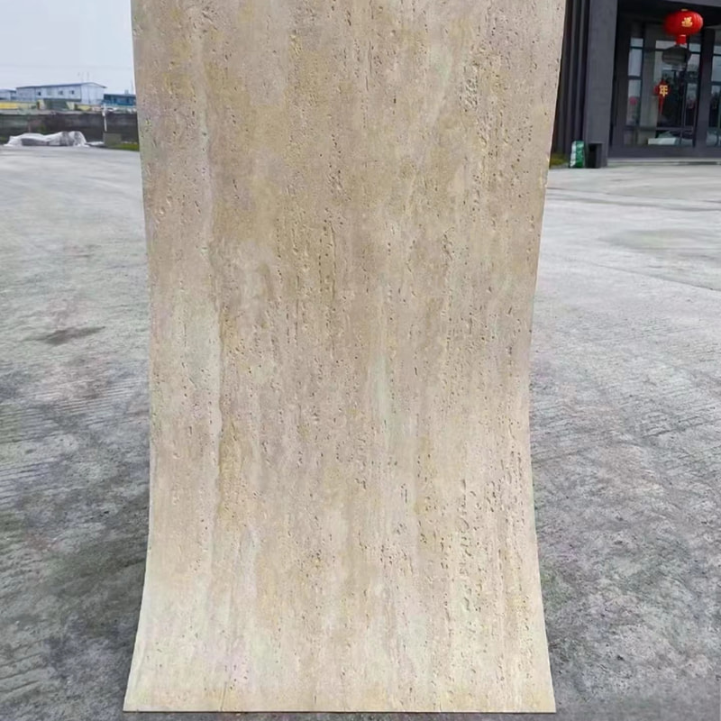 Fireproof Tile Veneer Faux Interior Bendable Moft Wall Cladding Travertine Artificialis Flexibilis Mollis Stone Wall Panels