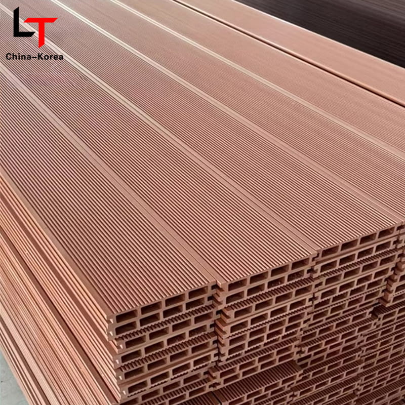 Interlock Wpc Outdoor Decking 3D Embossing Wood Grain Composita Decking Board Wood Plastic Texture Tabulatum